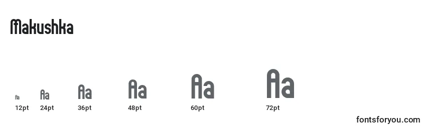 Makushka Font Sizes