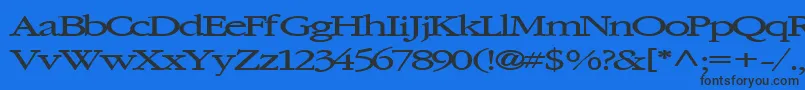 フォントElvissaxhorn45Bold – 黒い文字の青い背景