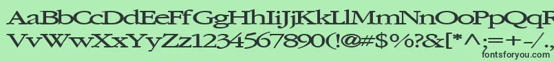 Elvissaxhorn45Bold-fontti – mustat fontit vihreällä taustalla