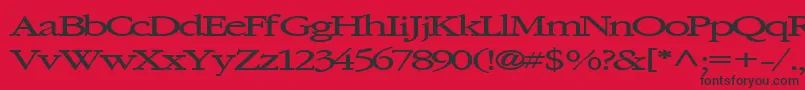 Шрифт Elvissaxhorn45Bold – чёрные шрифты на красном фоне