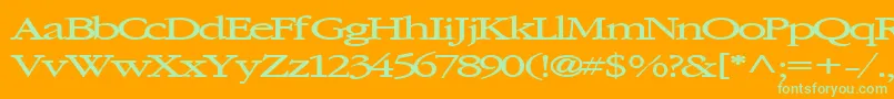 Więcej informacji o czcionce Elvissaxhorn45Bold Czcionka Elvissaxhorn45Bold – zielone czcionki na pomarańczowym tle