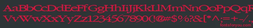 フォントElvissaxhorn45Bold – 黒い背景に赤い文字