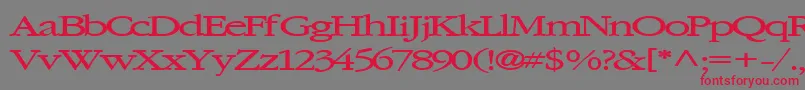 Шрифт Elvissaxhorn45Bold – красные шрифты на сером фоне