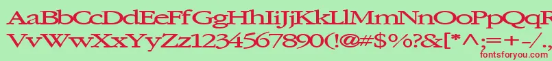 Elvissaxhorn45Bold Font – Red Fonts on Green Background