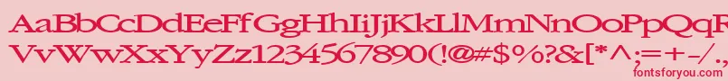 Elvissaxhorn45Bold-Schriftart – Rote Schriften auf rosa Hintergrund