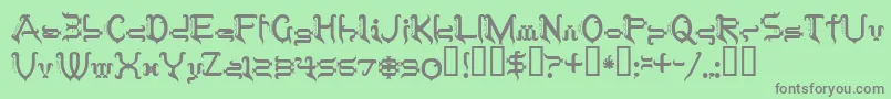 Tobin Font – Gray Fonts on Green Background