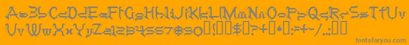 Tobin Font – Gray Fonts on Orange Background