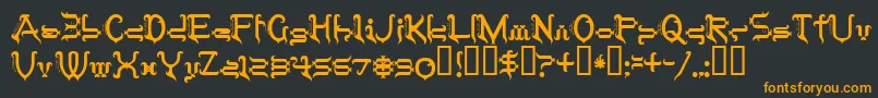 Tobin Font – Orange Fonts on Black Background