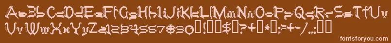 Tobin Font – Pink Fonts on Brown Background
