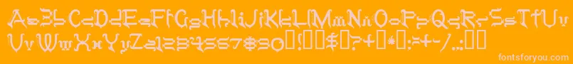 Tobin Font – Pink Fonts on Orange Background