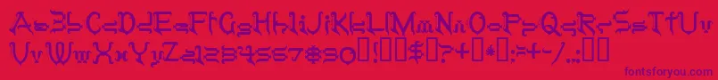 Tobin Font – Purple Fonts on Red Background