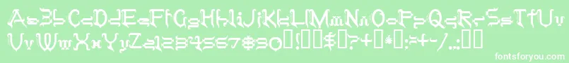 Tobin Font – White Fonts on Green Background