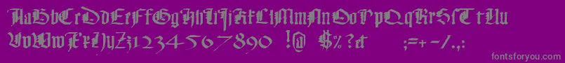 Monky-Schriftart – Graue Schriften auf violettem Hintergrund