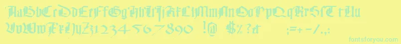 Monky Font – Green Fonts on Yellow Background
