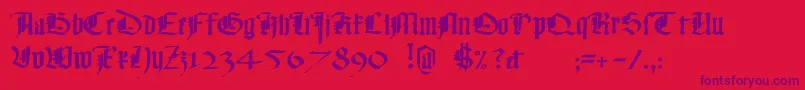 Monky Font – Purple Fonts on Red Background