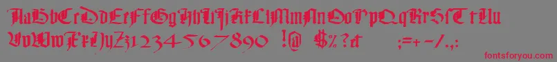Monky Font – Red Fonts on Gray Background