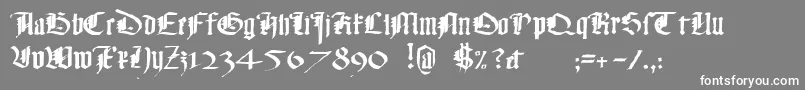 フォントMonky – 灰色の背景に白い文字