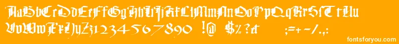 Monky-fontti – valkoiset fontit oranssilla taustalla