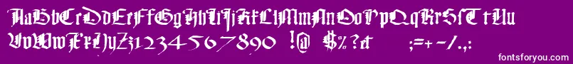 フォントMonky – 紫の背景に白い文字