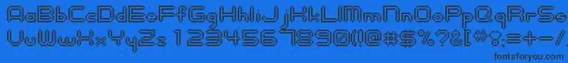 Шрифт Digitalisman – чёрные шрифты на синем фоне