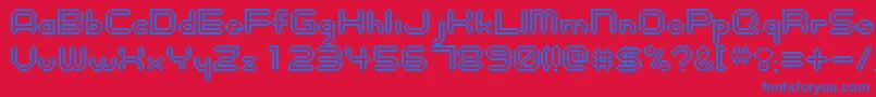 Digitalisman Font – Blue Fonts on Red Background