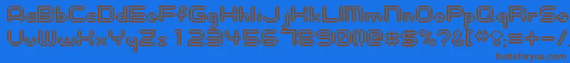 Digitalisman Font – Brown Fonts on Blue Background