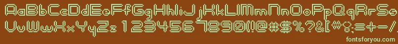 Шрифт Digitalisman – зелёные шрифты на коричневом фоне