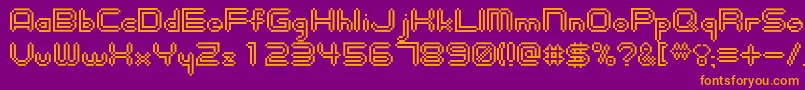 Digitalisman Font – Orange Fonts on Purple Background