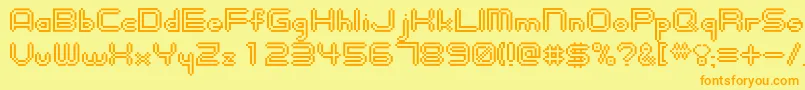 Digitalisman Font – Orange Fonts on Yellow Background