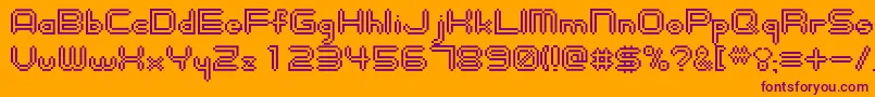 Digitalisman Font – Purple Fonts on Orange Background