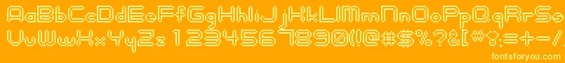 Digitalisman Font – Yellow Fonts on Orange Background