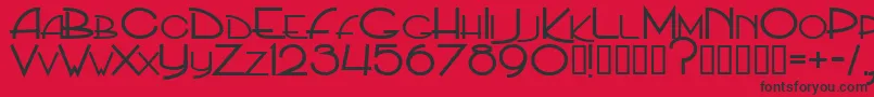 Шрифт PpHip20s – чёрные шрифты на красном фоне