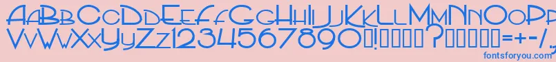 Шрифт PpHip20s – синие шрифты на розовом фоне