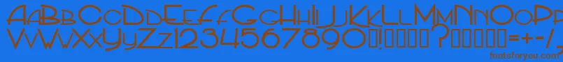 Police PpHip20s – polices brunes sur fond bleu