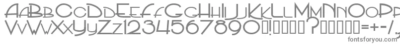 フォントPpHip20s – 白い背景に灰色の文字