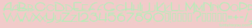 PpHip20s-Schriftart – Grüne Schriften auf rosa Hintergrund