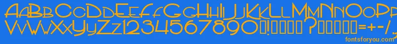 PpHip20s Font – Orange Fonts on Blue Background