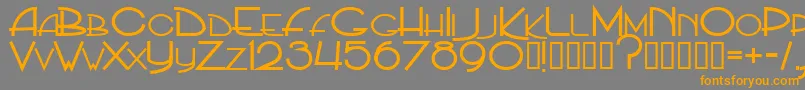 PpHip20s-fontti – oranssit fontit harmaalla taustalla