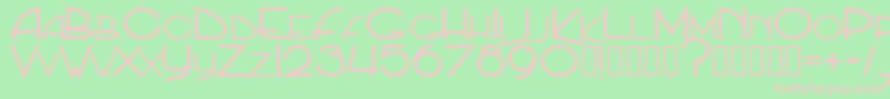 Czcionka PpHip20s – różowe czcionki na zielonym tle
