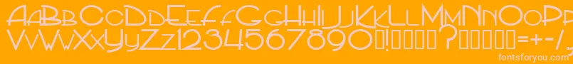 フォントPpHip20s – オレンジの背景にピンクのフォント