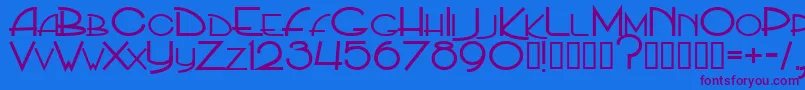 PpHip20s Font – Purple Fonts on Blue Background