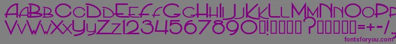 PpHip20s-Schriftart – Violette Schriften auf grauem Hintergrund