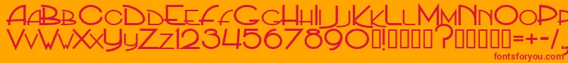 PpHip20s Font – Red Fonts on Orange Background