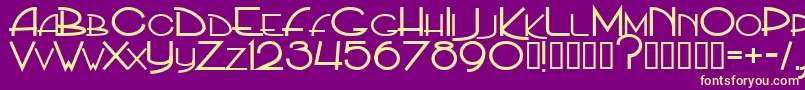 PpHip20s Font – Yellow Fonts on Purple Background