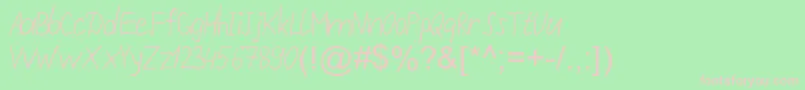 Repivmanusc Font – Pink Fonts on Green Background