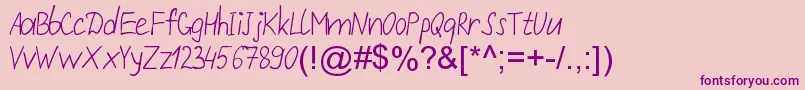 Repivmanusc Font – Purple Fonts on Pink Background