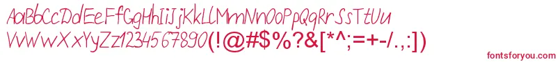 Repivmanusc Font – Red Fonts on White Background