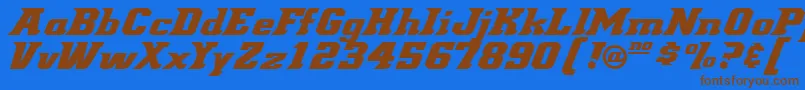 More about Demonized Font Demonized Font – Brown Fonts on Blue Background