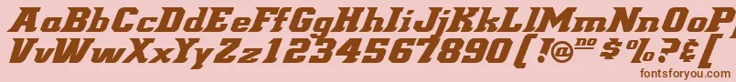 Demonized Font – Brown Fonts on Pink Background