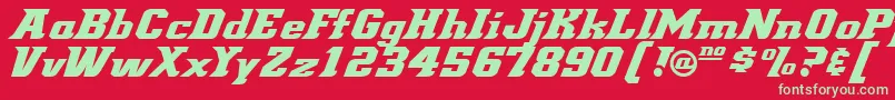 Demonized Font – Green Fonts on Red Background